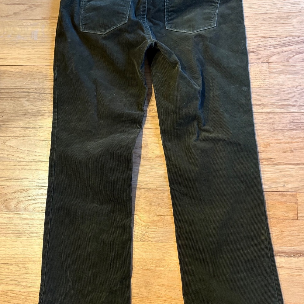JCrew 2P dark olive corduroy favorite fit pants - Picture 6 of 6
